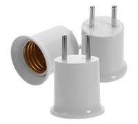 Healeved Adaptateur de Douille E27 vers E26 pour Ampoules, Lot de 3 Pièces, Compatible Prises Européennes, Conversion Facile pour Lampes LED et Halogènes
