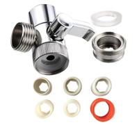 Healeved Adaptateur de Robinet à 3 Voies Couleur Aléatoire en Alliage de Zinc Argenté, Séparateur de Robinet Facile à Installer sans Fuites pour Lavabo Salle de Bain