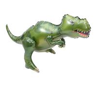 Healeved Ballon et Hermétique pour Décoration de Fête D'anniversaire Anniversaire 4d en Aluminium Vert Léger Thème Dinosaure Dinosaure Garçon et Filles