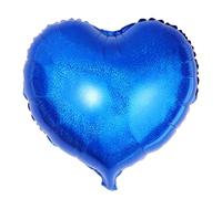 Healeved Ballons en Aluminium Résistants et Hermétiques de Cœur Bleu 18 Pouces Lot de 6 en Anniversaire et Fiançailles pour Décoration