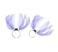 Healeved Bandeau à Cheveux Flash Halloween Pourpre Tresses Led, Extension de Cheveux en Pp, 15 Lumières Contrôlées par 2 Fichiers, pour Concerts et Événements Nocturnes Couleur Aléatoire