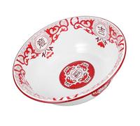 Healeved Bassine en Émail Vintage Rouge Grosse Capacité Cuisine, Bol Polyvalent pour Laver Légumes, Pétrir Pâte et Servir Soupe, Style Rétro Classique