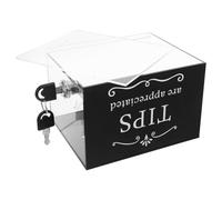 Healeved Boîte à Pourboires Design Élégant et Minimaliste en Acrylique avec Serrure, Structure Scellée pour Événements de Collecte de Fonds et Usage Domestique