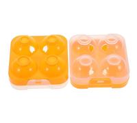 Healeved Boîte à Œufs Plastique 4 Compartiments Couvercle pour Camping et Pique-Niques, Rangement Pratique pour Œufs de Poule, Canard et Oie Cuisine et Réfrigérateur