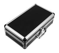 Healeved Boîte de Rangement Outils en Aluminium Noir, Portable et | Grosse Capacité pour Hardwares et Screws, Usage Business ou Maison, Alliage D'aluminium, Abs, Flanelle