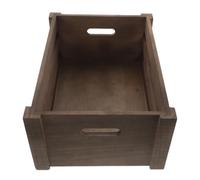 Healeved Boîte de Rangement pour Disques Vinyles, Étui pour Disques Vinyles avec Poignée, Bois, 35x25x15cm, pour CD et Albums, Style Rétro, Rangement Rapide, pour Étagère et Toute Pièce