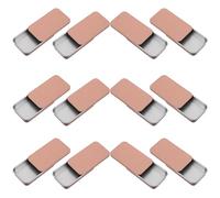 Healeved Boîtes en Fer-blanc avec Couvercle Coulissant 12 Pièces 60x34x11 Mm Rose Gold Mini Boîte Métallique pour Soin des Lèvres, Gloss et Rangement Cosmétique Portable