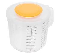 Healeved Bol Mélangeur Transparent 2,5 L avec Couvercle, Balance et | Plastique Blanc, Usage Pâtisserie Cuisine, Repères Gradués, Format 2,5 L Pratique