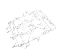 Healeved Cintre à Linge en Acier Inoxydable 30 Pinces Coupe-Vent, Construction Robuste et Clips Élastiques pour Sécher sous-vêtements et Chaussettes sur Balcon
