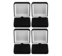 Healeved Coffret de présentation pour 4 pins émaillés, étui en Velours Noir Doux pour médailles de collectionneur, boîte à Souvenirs pour pièces de Monnaie en métal, 65 mm / 2,5 Pouces