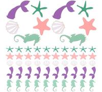 Healeved Confettis et Remplissage de Ballons en Papier Animaux Marins 100 Couleur Aléatoire pour Décoration de Table pour Fête D'anniversaire et Célébration Nautique
