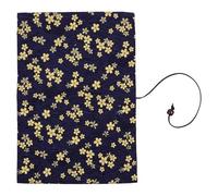 Healeved Couverture de Livre en Tissu Fleur aux Pétales Or, Protection des Coins et Bords, Motif Cerisier Élégant, pour Cahiers et Agendas en Bus ou Magasin