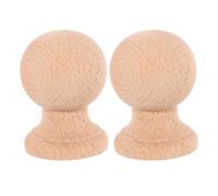 Healeved Embouts Décoratifs pour Meubles, 2 Pièces en Bois Massif Beige, Installation Facile, Style Élégant Romain, Adaptés pour Sommier et Décor Intérieur