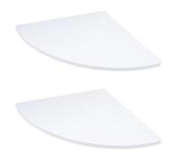 Healeved Étagère d'angle de Salle de Bain en PVC Blanc Légère Surface Délicate, Étagère Murale Simple et Classique pour Rangement Salle de Bain ou Bureau