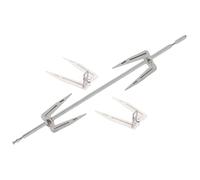 Healeved Fourchette à Poulet Rôti en Acier Inoxydable Vis de Blocage Compatible Four Électrique Accessoire Cuisine pour Cuisson Uniforme et Barbecue Professionnel