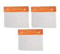 Healeved Grafftoirs à Pâte Set de 3 Grattoirs à Pâte en Acier Inoxydable Manches en Bois, Coupe-pâte Pratique et Racloir Ustensiles Cuisine Couleur Aléatoire pour