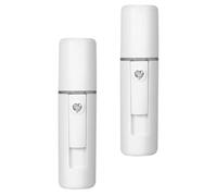 Healeved Humidificateur D'air Portable Blanc Batterie 550mah Capacité 20ml en Abs Vaporisateur Facial Nano à Vapeur 2 Pièces pour Femmes pour Yoga et Soins du Visage
