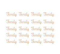 Healeved Lettres Décoratives en Bois 20pcs pour Artisanat DIY Famille Ornement Bois Khaki Décoration Anniversaire ou Saint-valentin