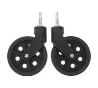 Healeved Lot de 2 roulettes pivotantes avant pour chariot de supermarché - Roues à tige pivotante de 11,4 cm (4,5 pouces) - Roulettes silencieuses - Rouleaux de rechange silencieux pour chariots de