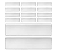 Healeved Lot de 25 Pochettes Adhésives Transparentes en Pvc, Porte-étiquettes Autocollants Étanches pour Organisation de Tiroirs et Rangement en Bureau ou Bibliothèque