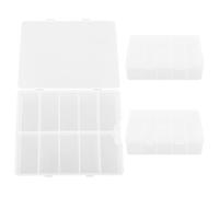 Healeved Lot de 3 Boîtes Transparentes en Polypropylène Solide pour Faux Ongles, Étuis de Rangement Nail Art 500 Pièces, Organisateurs pour Accessoires Ongles Gel et Plusieurs styles