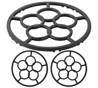Healeved Lot de 3 réducteurs de brûleur à gaz en fonte - Grille antidérapante pour brûleur à gaz - Support de cuisson pour wok de 18,3 cm (7,2 pouces) - Accessoire pour petites cafetières ou