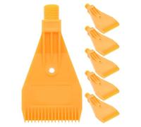Healeved Lot de 6 buses plates pour, embouts de soufflette en plastique, buse de rechange à large ouverture de 6,35 mm (1/4") pour outils de nettoyage industriels