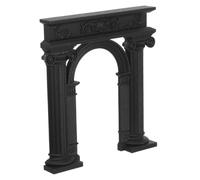 Healeved Mini Arche Ornement de Mariage de Jardin, Meubles de Maison de poupée, en Plastique Noir, Portable et réaliste pour Micro Landscape Decorations