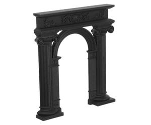 Healeved Mini Arche Ornement de Mariage de Jardin, Meubles de Maison de poupée, en Plastique Noir, Portable et réaliste pour Micro Landscape Decorations
