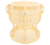 Healeved Moule à Pot de Fleurs Style Européen Rond en Plastique Blanc Léger et Facile à Nettoyer, pour Fabrication de Pots de Fleurs et Artisanat Manuel