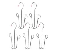 Healeved Organisateur de Chaussures à Suspendre 5pcs Double en Acier Inoxydable Argenté Facile à Accrocher, Protège la Forme, pour Couleur Aléatoire pour Sandales et