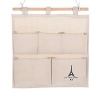 Healeved Organisateur Mural Suspendu Pochette de Rangement Pratique en Coton et Lin Multiples Garde la Pièce Ordonnée pour Buanderie ou Chambre