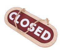 Healeved Panneau Double Face en Bois Corde en Jute Décoration de Porte Pratique et Élégante Indicateur Ouvert/fermé pour Magasin pour Lieux Commerciaux