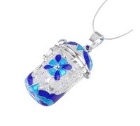 Healeved Pendentif Diffuseur Huile Essentiel Cuivre Creux Porte-parfum Solide avec Fermeture Ouvrable Accessoire Suspendu pour Création de Bijoux et Collier DIY