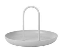 Healeved Plateau Rond de Rangement avec Anse Plateau de Stockage pour Bureau et Salon Petit Décoratif Multifonction en Matériau Solide