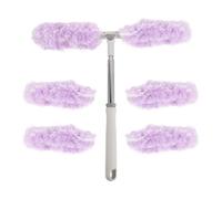 Healeved Plumeau Télescopique Extensible en Microfibre Tête Souple Anti-rayures pour Dépoussiérage Électrostatique des Ventilateurs de Plafond et Coins de Meubles