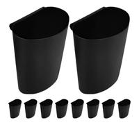 Healeved Porte-gobelet Suspendu 10 Pièces pour Chariot à roulettes, Panier | Rangement Compact pour Maison, Installation Rapide, Retrait Facile, Accessoire Mobile, Gain de Place, Noir