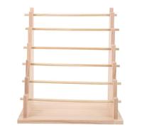Healeved Présentoir à rubans en bois à 6 niveaux, support pour bobines de ruban, étagère de rangement pour adhésif décoratif (washi tape) idéale pour fleuristes, boulangeries et ateliers