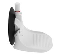 Healeved Repose-Pied Salle de Bain Blanc avec Ventouse Forte, Design Ergonomique Portable en Abs et Epdm, pour Maison et Camping-