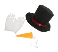 Healeved Set Accessoires pour Bonhomme de Neige de Chapeau Nez Carotte et Décoration DIY Légère et Compacte pour Fêtes Hivernales