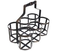 Healeved Support à Vin Vintage en Fer Forgé, Panier Porte-Bouteilles pour 6 Bouteilles, pour Bars, Restaurants et Réceptions à Domicile
