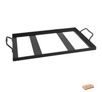 Healeved Support de Bloc de Sel Acier Inoxydable Noir Émaillé Porte Plaque de Cuisson Robuste pour Barbecue Ustensile de Cuisine Polyvalent pour Restaurant et Camping