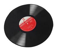 Healeved Tapis Rond Vintage en Polyester Antidérapant Style Disque Vinyle, Résistant aux Taches, Absorbant Le Son, Cuisine et Bureau