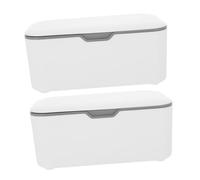 Healifty 2 pièces Boîte Distributrice Lingettes Réutilisable avec Couvercle Rangement Portable pour Lingettes Humides et Sèches Design Léger et Pratique pour Salle de Bain et Maison Gris