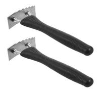 Healifty 2 Pièces Couteau de Raclage pour Arbres Fruitiers Poignée Ergonomique, Lame en Métal Solide 20,5x8 Cm, pour Travaux de Réparation D'écorce et Bois en Décomposition