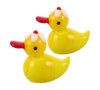 Healifty 2 Pièces Statue de Canard Miniature Jaune en Verre, Décor Créatif | Style Mignon et Délicat, Art Détaillé, Usage Multi-scènes, Accent Maison, pour Garçon et Filles et Micro Paysage