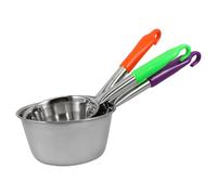 Healifty 3 Pièces Louche à Arroser en Acier Inoxydable avec Crochet, Cuillère à Verser Fiable et Stable, Set Robuste Cuisine et Présent de Pendaison de Crémaillère Couleur Aléatoire