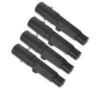 Healifty 4 Pièces Embout Fileté en Plastique pour Perche Télescopique de Balai, Accessoire de Manche Noir, Installation Facile pour Nettoyage Quotidien et Entretien de Sols