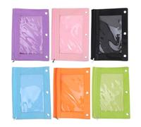 Healifty 6pièces Lot de Pochettes pour Classeur Pochettes pour Stylos et Dossiers Facile à Ranger et Transporter