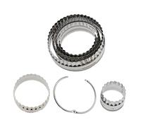 Healifty 6pièces Lot De Ronds Acier Inoxydable Double Face Cannelés Et Lisses Ustensiles Pour Biscuits Et Pâtisserie
